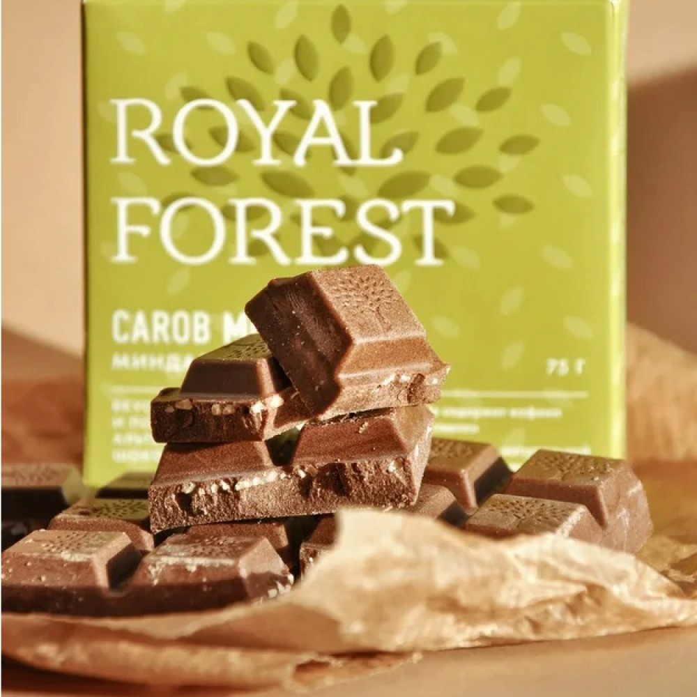 Royal Forest Carob Milk Bar обжаренный кэроб, 75 гр